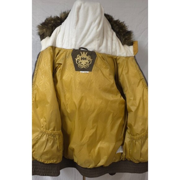 Helly Hansen Womens XL Brown Namsos Bomber HTXP Waterproof Down Filled Jacket - Picture 10 of 16